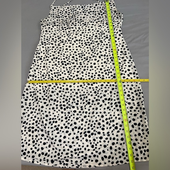 Dalmatian Print Criss-cross Tie Back Split Side Dress cowl neck size 2XL - Picture 12 of 13
